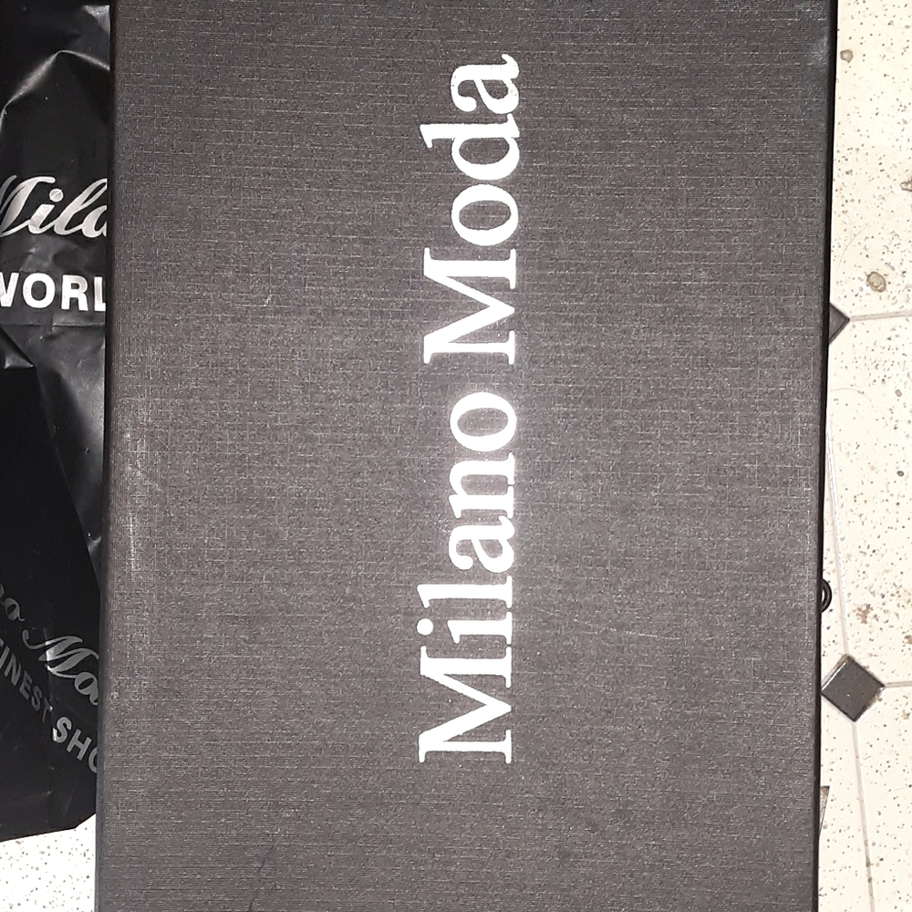 Milano moda black dress shoes